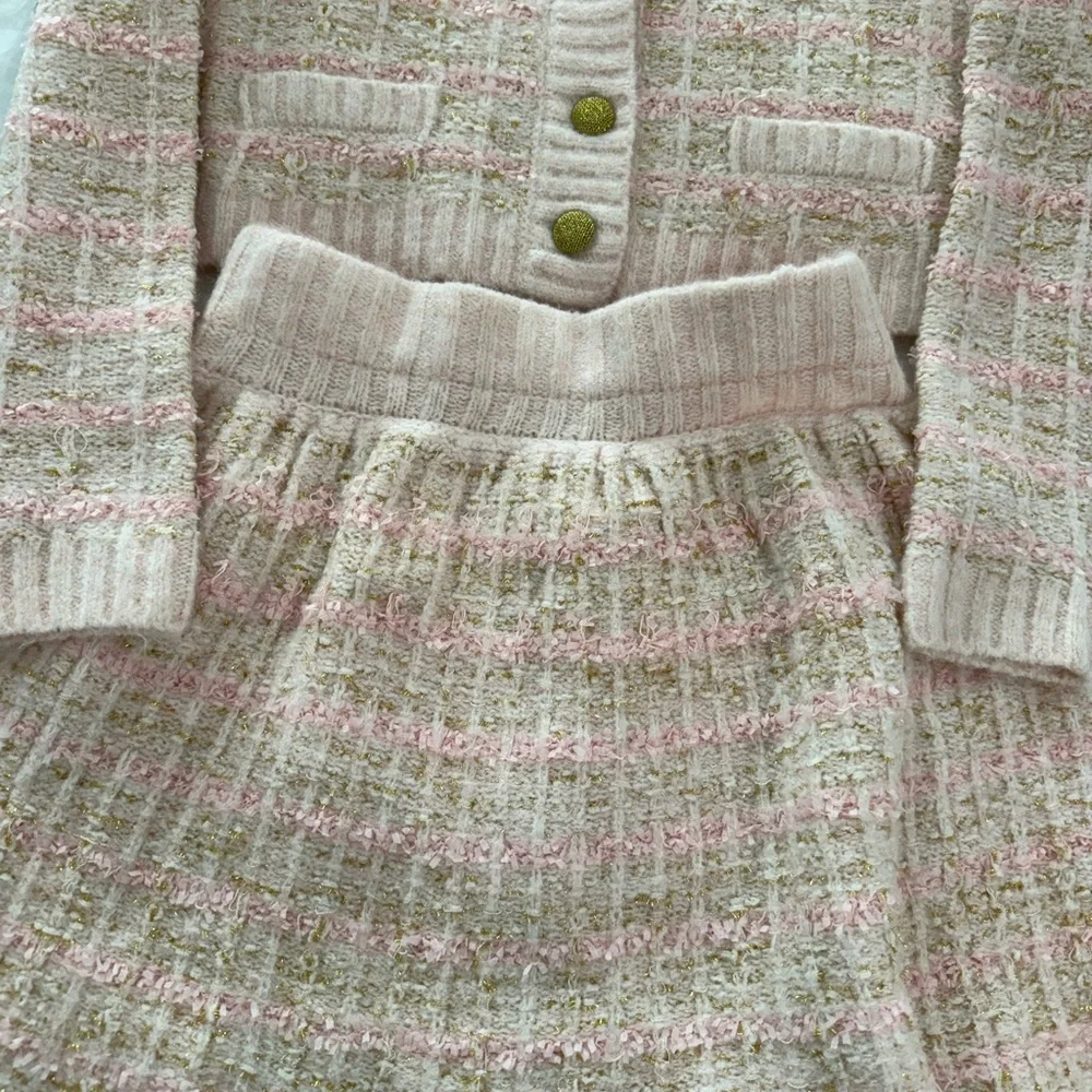 Pink and Gold Sweater Set - Picture 2 of 3